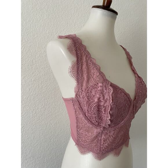 Victoria's Secret Bra Demi Lace Floral Semi Sheer Lingerie - Picture 4 of 10